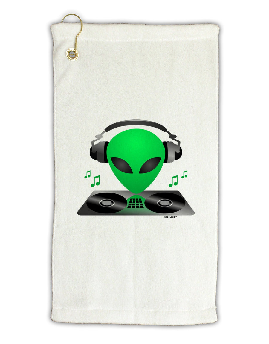 Alien DJ Micro Terry Gromet Golf Towel 16 x 25 inch-Golf Towel-TooLoud-White-Davson Sales