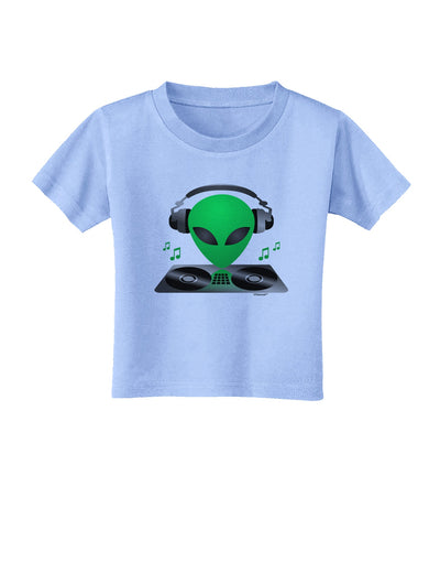 Alien DJ Toddler T-Shirt-Toddler T-Shirt-TooLoud-Aquatic-Blue-2T-Davson Sales