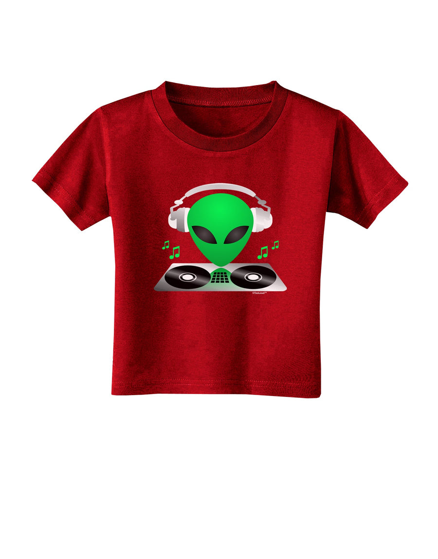 Alien DJ Toddler T-Shirt Dark-Toddler T-Shirt-TooLoud-Black-2T-Davson Sales