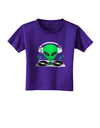 Alien DJ Toddler T-Shirt Dark-Toddler T-Shirt-TooLoud-Purple-2T-Davson Sales