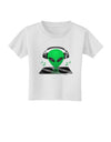 Alien DJ Toddler T-Shirt-Toddler T-Shirt-TooLoud-White-2T-Davson Sales