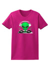Alien DJ Womens Dark T-Shirt-TooLoud-Hot-Pink-Small-Davson Sales
