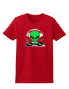 Alien DJ Womens Dark T-Shirt-TooLoud-Red-X-Small-Davson Sales