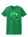Alien DJ Womens Dark T-Shirt-TooLoud-Kelly-Green-X-Small-Davson Sales