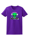 Alien DJ Womens Dark T-Shirt-TooLoud-Purple-X-Small-Davson Sales