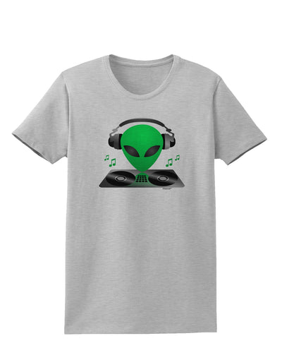 Alien DJ Womens T-Shirt-Womens T-Shirt-TooLoud-AshGray-X-Small-Davson Sales