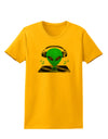 Alien DJ Womens T-Shirt-Womens T-Shirt-TooLoud-Gold-X-Small-Davson Sales