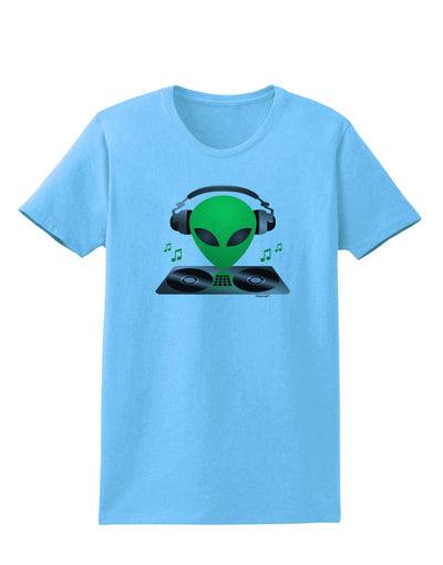 Alien DJ Womens T-Shirt-Womens T-Shirt-TooLoud-Aquatic-Blue-X-Small-Davson Sales
