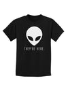 Alien They Are Here Childrens Dark T-Shirt-Childrens T-Shirt-TooLoud-Black-X-Large-Davson Sales