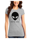 Alien They Are Here Juniors Petite T-Shirt-T-Shirts Juniors Tops-TooLoud-Ash-Gray-Juniors Fitted XXXX-Large-Davson Sales