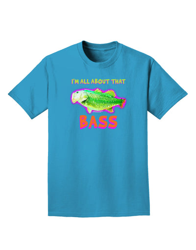 All About That Bass Fish Watercolor Adult Dark T-Shirt-Mens T-Shirt-TooLoud-Turquoise-Small-Davson Sales