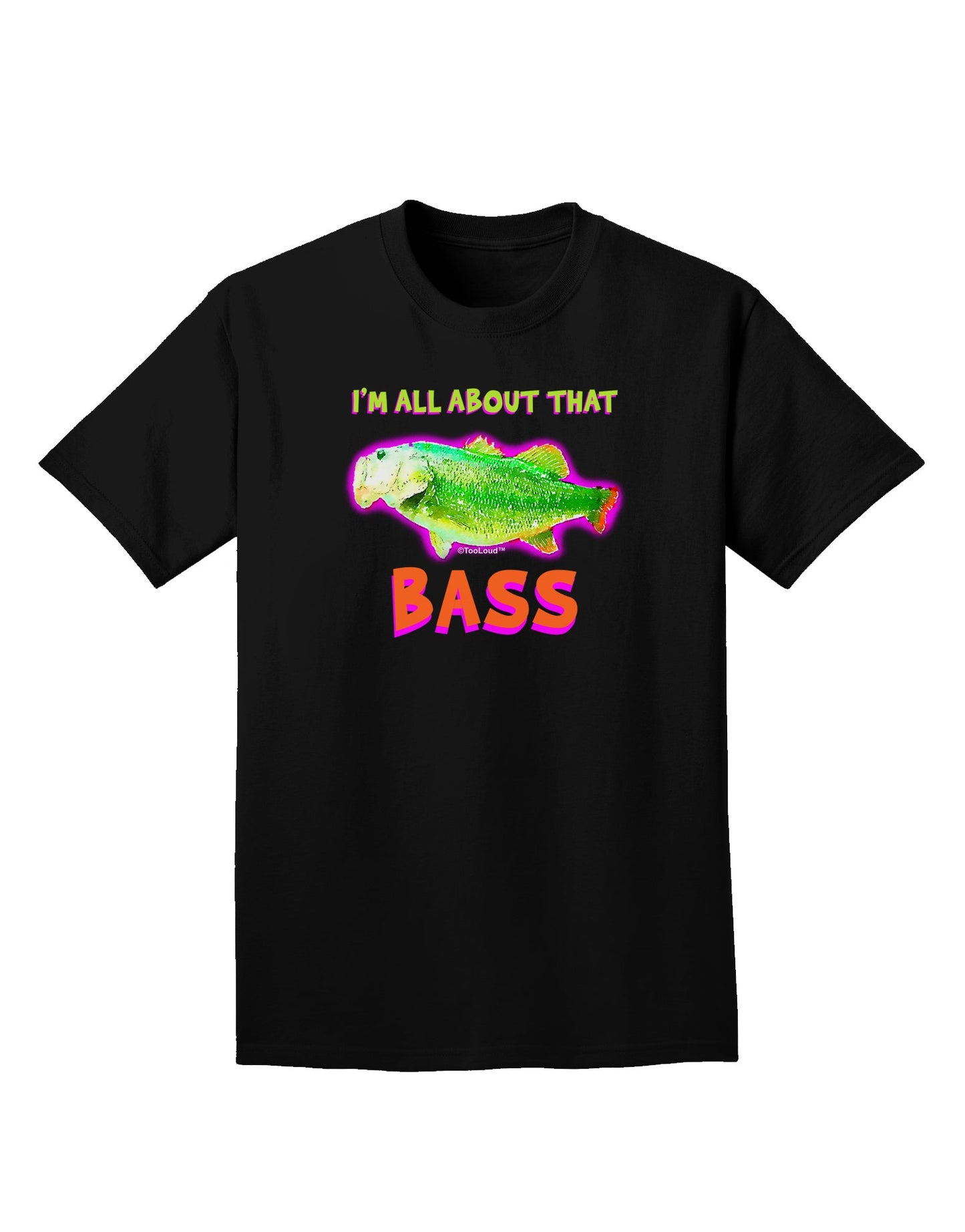 All About That Bass Fish Watercolor Adult Dark T-Shirt-Mens T-Shirt-TooLoud-Black-Small-Davson Sales