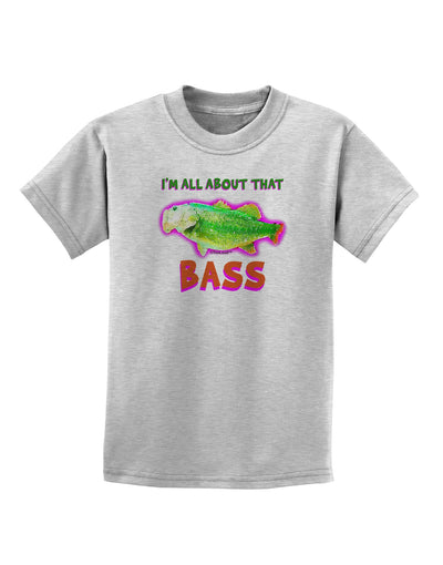 All About That Bass Fish Watercolor Childrens T-Shirt-Childrens T-Shirt-TooLoud-AshGray-X-Small-Davson Sales