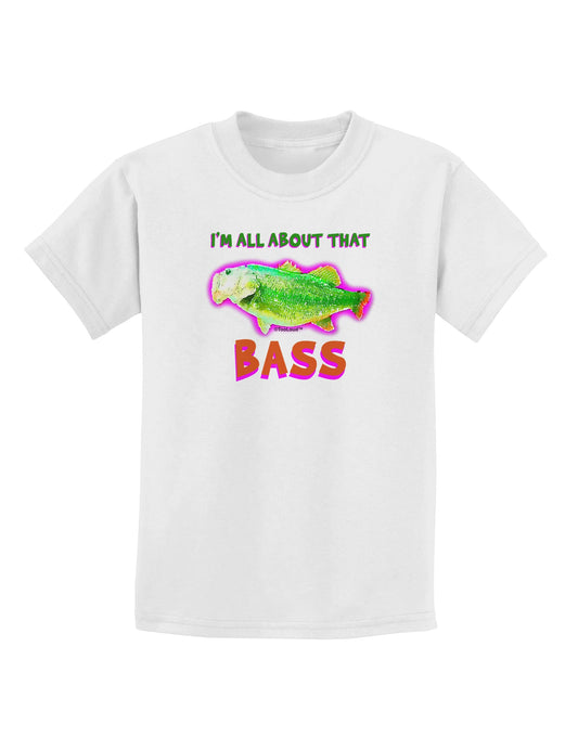 All About That Bass Fish Watercolor Childrens T-Shirt-Childrens T-Shirt-TooLoud-White-X-Small-Davson Sales