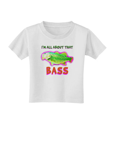 All About That Bass Fish Watercolor Toddler T-Shirt-Toddler T-Shirt-TooLoud-White-2T-Davson Sales