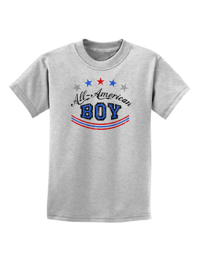 All-American Boy Childrens T-Shirt-Childrens T-Shirt-TooLoud-AshGray-X-Small-Davson Sales
