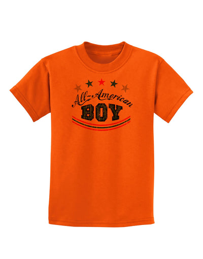 All-American Boy Childrens T-Shirt-Childrens T-Shirt-TooLoud-Orange-X-Small-Davson Sales