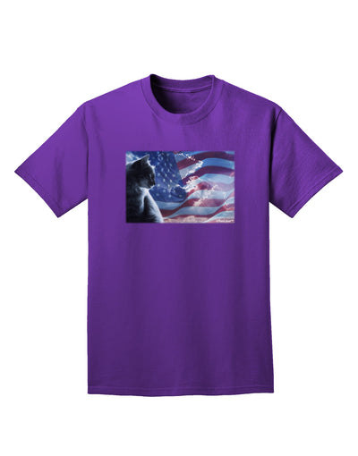 All American Cat Adult Dark T-Shirt by TooLoud-Mens T-Shirt-TooLoud-Purple-Small-Davson Sales