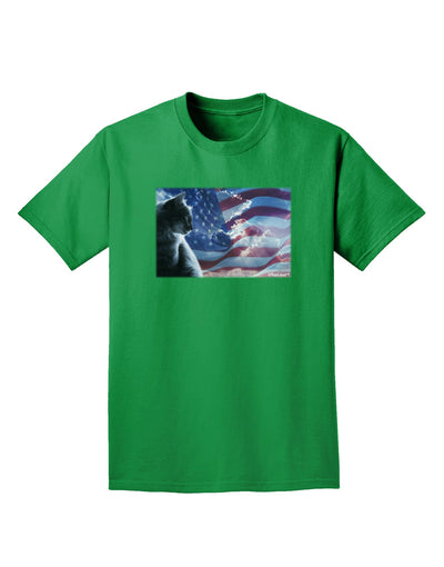 All American Cat Adult Dark T-Shirt by TooLoud-Mens T-Shirt-TooLoud-Kelly-Green-Small-Davson Sales