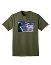 All American Cat Adult Dark T-Shirt by TooLoud-Mens T-Shirt-TooLoud-Military-Green-Small-Davson Sales