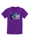 All American Cat Childrens Dark T-Shirt by TooLoud-Childrens T-Shirt-TooLoud-Purple-X-Small-Davson Sales