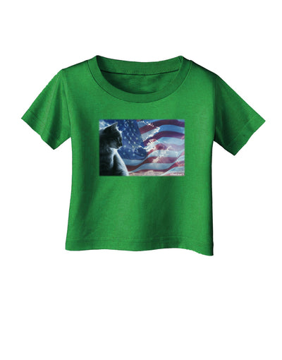 All American Cat Infant T-Shirt Dark by TooLoud-Infant T-Shirt-TooLoud-Clover-Green-06-Months-Davson Sales