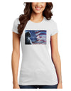 All American Cat Juniors T-Shirt by TooLoud-Womens Juniors T-Shirt-TooLoud-White-Juniors Fitted X-Small-Davson Sales