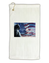 All American Cat Micro Terry Gromet Golf Towel 16 x 25 inch by TooLoud-Golf Towel-TooLoud-White-Davson Sales