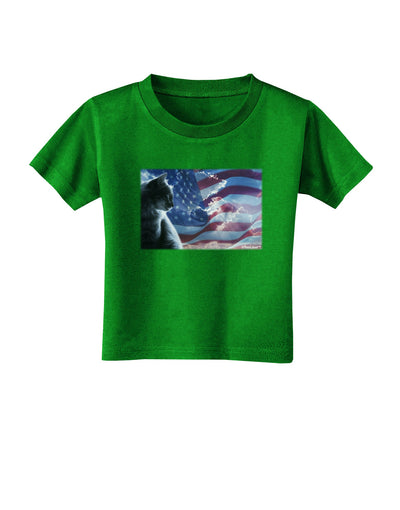 All American Cat Toddler T-Shirt Dark by TooLoud-Toddler T-Shirt-TooLoud-Clover-Green-2T-Davson Sales