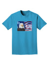 All American Eagle Adult Dark T-Shirt-Mens T-Shirt-TooLoud-Turquoise-Small-Davson Sales