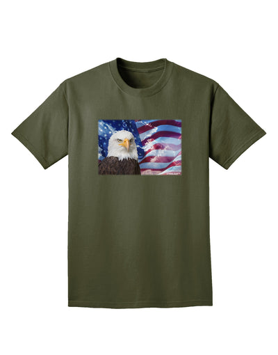All American Eagle Adult Dark T-Shirt-Mens T-Shirt-TooLoud-Military-Green-Small-Davson Sales