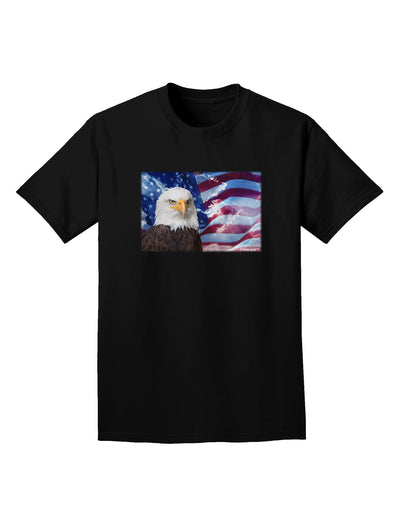 All American Eagle Adult Dark T-Shirt-Mens T-Shirt-TooLoud-Black-Small-Davson Sales