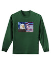 All American Eagle Adult Long Sleeve Dark T-Shirt-TooLoud-Dark-Green-Small-Davson Sales