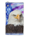 All American Eagle All Over Micro Terry Gromet Golf Towel 15 x 22 Inch All Over Print by TooLoud-Golf Towel-TooLoud-White-Davson Sales