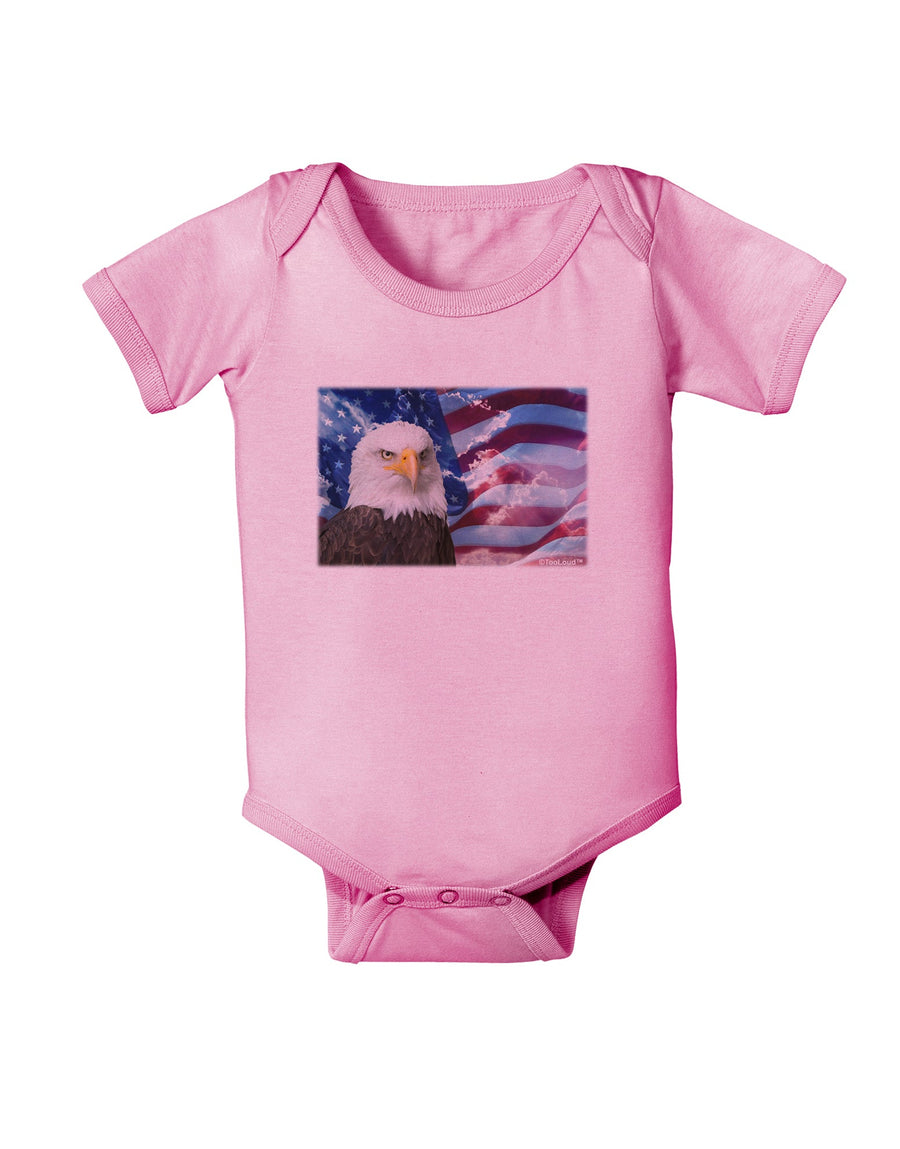 All American Eagle Baby Romper Bodysuit-Baby Romper-TooLoud-White-06-Months-Davson Sales