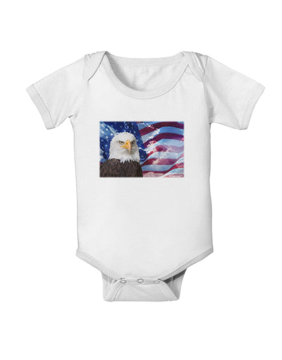 All American Eagle Baby Romper Bodysuit-Baby Romper-TooLoud-White-06-Months-Davson Sales