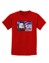 All American Eagle Childrens Dark T-Shirt-Childrens T-Shirt-TooLoud-Red-X-Small-Davson Sales