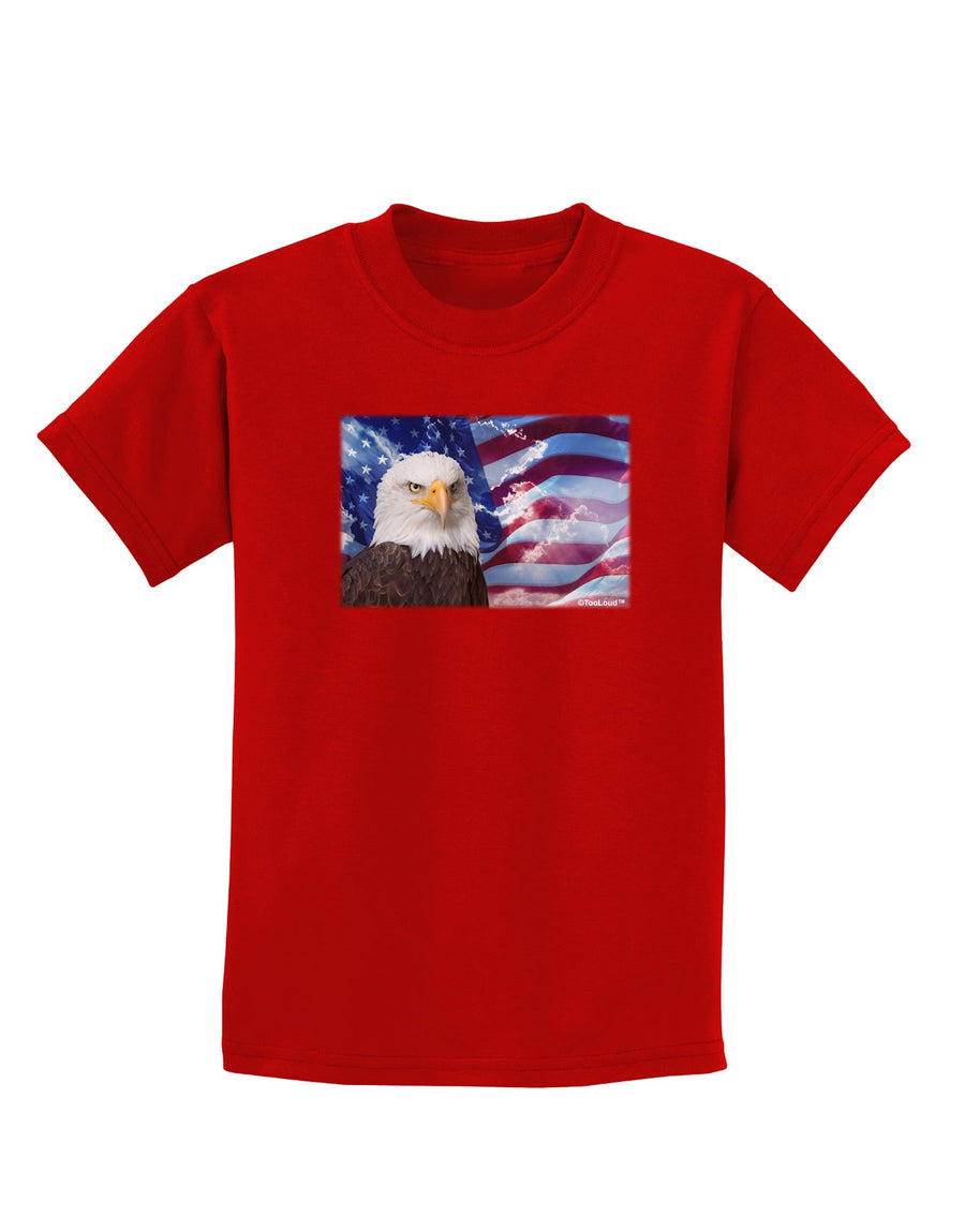 All American Eagle Childrens Dark T-Shirt-Childrens T-Shirt-TooLoud-Black-X-Small-Davson Sales