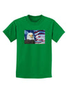 All American Eagle Childrens Dark T-Shirt-Childrens T-Shirt-TooLoud-Kelly-Green-X-Small-Davson Sales