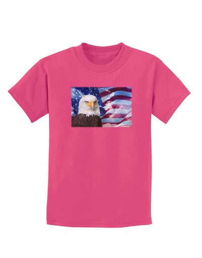 All American Eagle Childrens Dark T-Shirt-Childrens T-Shirt-TooLoud-Sangria-X-Small-Davson Sales