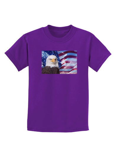 All American Eagle Childrens Dark T-Shirt-Childrens T-Shirt-TooLoud-Purple-X-Small-Davson Sales