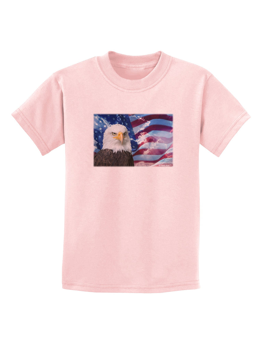 All American Eagle Childrens T-Shirt-Childrens T-Shirt-TooLoud-White-X-Small-Davson Sales