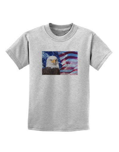 All American Eagle Childrens T-Shirt-Childrens T-Shirt-TooLoud-AshGray-X-Small-Davson Sales