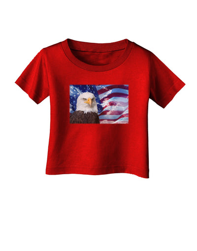 All American Eagle Infant T-Shirt Dark-Infant T-Shirt-TooLoud-Red-06-Months-Davson Sales