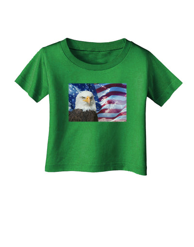 All American Eagle Infant T-Shirt Dark-Infant T-Shirt-TooLoud-Clover-Green-06-Months-Davson Sales