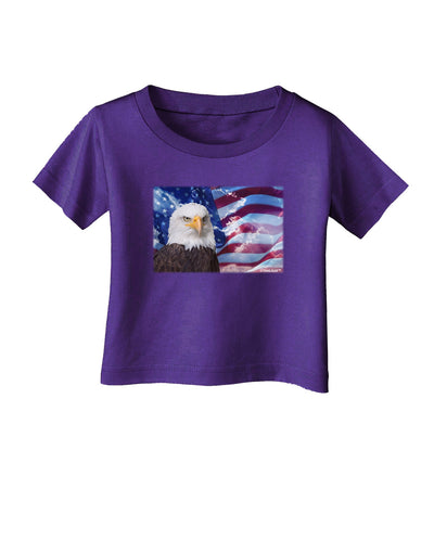 All American Eagle Infant T-Shirt Dark-Infant T-Shirt-TooLoud-Purple-06-Months-Davson Sales