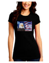 All American Eagle Juniors Crew Dark T-Shirt-T-Shirts Juniors Tops-TooLoud-Black-Juniors Fitted Small-Davson Sales