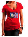 All American Eagle Juniors V-Neck Dark T-Shirt-Womens V-Neck T-Shirts-TooLoud-Red-Juniors Fitted Small-Davson Sales