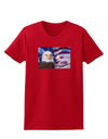 All American Eagle Womens Dark T-Shirt-TooLoud-Red-X-Small-Davson Sales
