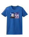All American Eagle Womens Dark T-Shirt-TooLoud-Royal-Blue-X-Small-Davson Sales